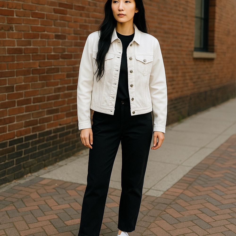 d. jeans Ivory Denim Jacket